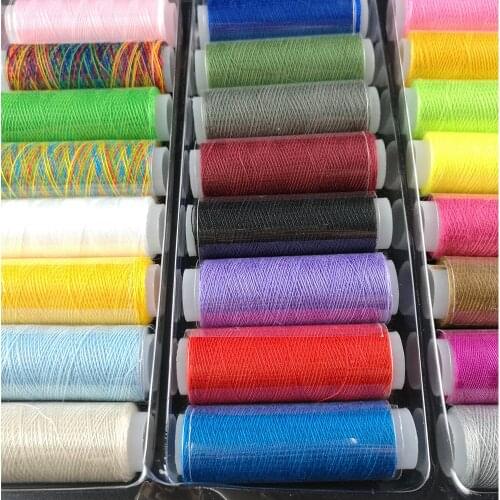 Cotton Rolls Reel Thread Assorted Color Sewing Thread Spools Purpose Hand/Machine Decor Crafts Clothes Dress Making New 24X/Set