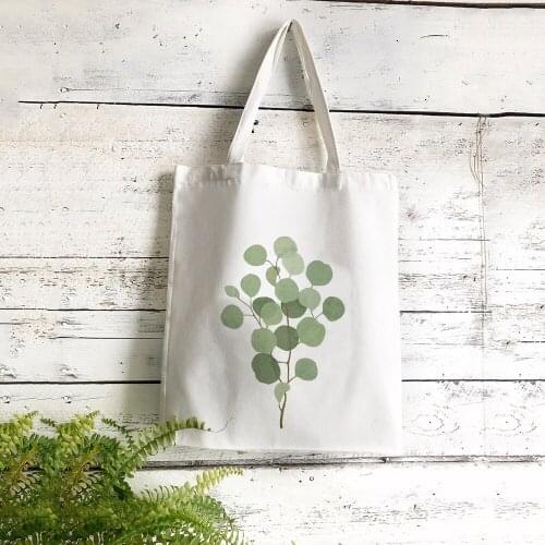 Canvas Shoulder Tote Bag Women Shopper Bags Ladies Handbags Eco Reusable Shopping Bag Totes for Girls Large Capacity