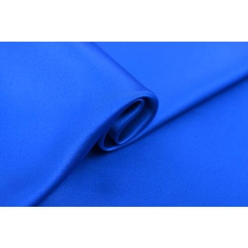 Howmay 100% pure silk charmeuse satin fabric 30m/m 114cm blue 35# especially heavy weight for dress or cheongsam