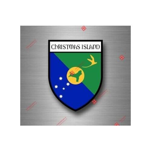 Interesting Car Sticker Decal Souvenir Coat Arms Shield City Travel Australia Christmas Island Racing Motorcycle Helmet Stickers