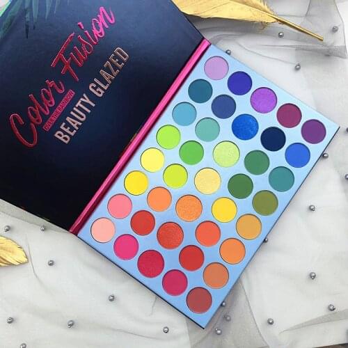 Beauty Glazed 39 Colors Fusion Makeup Eyeshadow Pallete Highlighter Shimmer Make up Pigment Neon Eye Shadow Palette Cosmetics