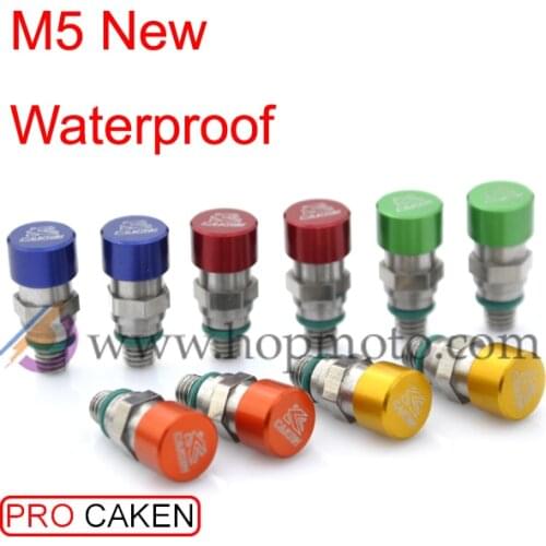 M5 Bleed Waterproof front Fork Bleeder Relief Valve Fork Relief Valve Fit CRF YZF KXF Fork Bleed Valve Stainless steel