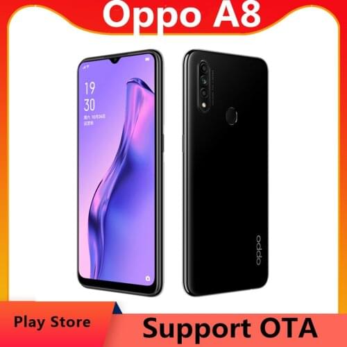 DHL Fast Delivery Oppo A8 4G LTE Cell Phone 6.5" 1600X720 12.0MP Fingerprint 18W Charger OTA 4230mAh Helio P35 Octa Core OTG