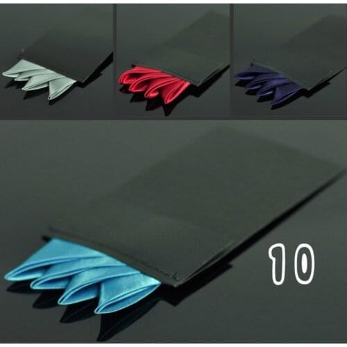 Fashion Solid Silk Satin Handkerchief Candy Color Suits Pocket Square For Men Business Chest Napkin Hankies