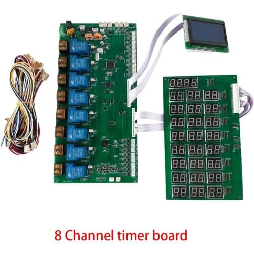 8 Channel Timer Coin Acceptor Time Board Controller For 8 Devices, Washing Machine, Water Dispenser, Arcade Game Massage Chair