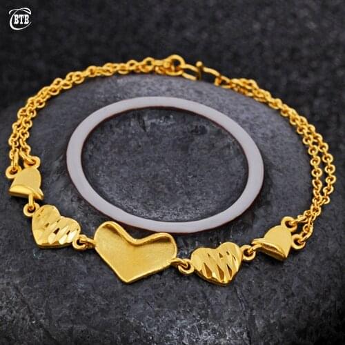 Muslim Gold Jewelry Turkish Bracelet for Women Ethiopian African Women Dubai Bracelet Party Wedding Holiday Gift Wholesale