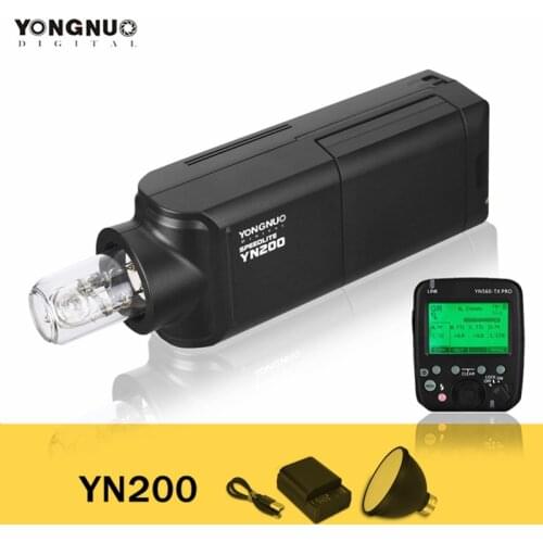 YONGNUO YN200 TTL Flash Speedlite Kit YN 200 Flash Light+Battery 200W GN60 1/8000s HSS 5600K for Nikon Sony Canon DSLR Camera