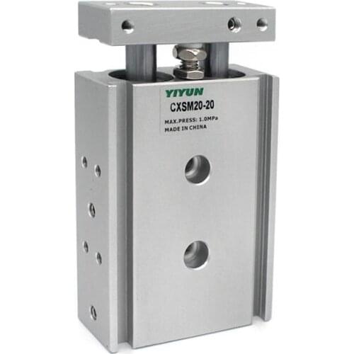 CXSM20-10/15/20/25 YIYUN brand perform Pneumatic components air tool Dual rod cylinder with guide function CXS CXSM series
