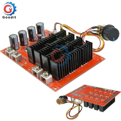 Adjustable DC Motor Speed Controller 10-50V 60A PWM HHO RC 12V 24V 48V 3000W Regulation 5-100% With Extension Control Switch