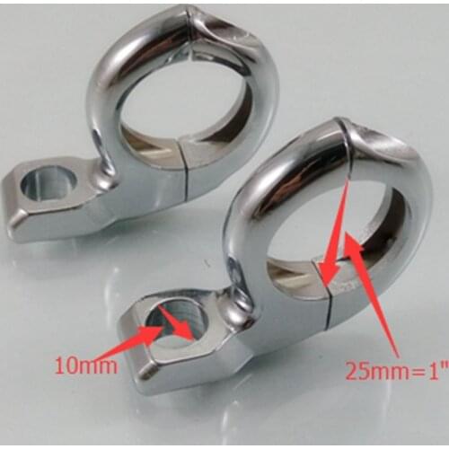 Universal Chrome 7/8'' -1'' 22mm -25mm handle bar 10mm 8mm Turn Signal Indicators Clamp Mounts For Harley Honda Yamaha Suzuki