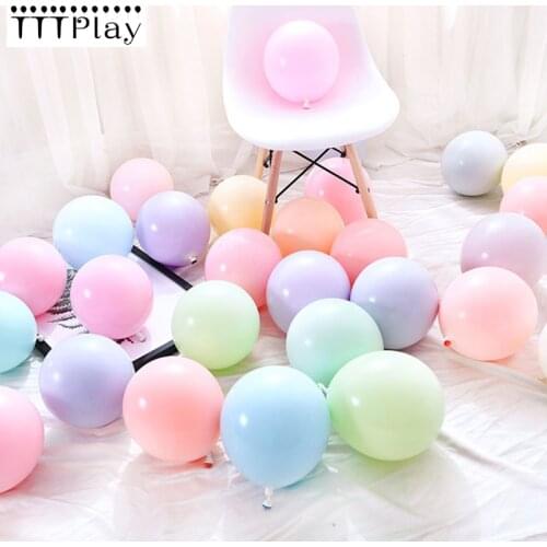 10pcs 10inch 4.6g Latex Balloon Macaron Color Wedding Decoration Baloons Baby Shower Birthday Party Valentines Day Decor Ballon