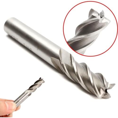 New Arrival 3/8'' x 3/8'' 10mm x 25mm High Speed Steel HSS 4 Flutes Straight End Mill Cutter CNC Bit 70mm Milling Cutter Drill