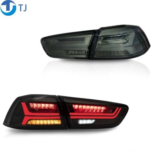 Taillights Assembly for Mitsubishi Lancer EVO X 2008-2017 Smoked with Sequential Turn Signal Full LED Car Accessories