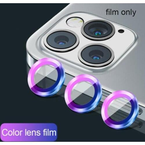 1 Set Mobile Phone Lens Protective Film For iPhone 12/12mini /12pro Max Colorful Full Cover Camera Lens Protector Shell