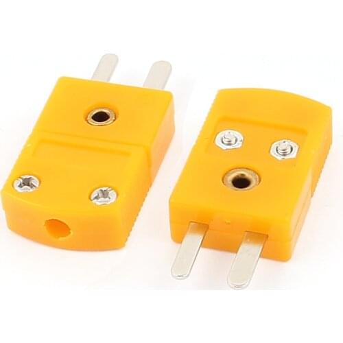 Uxcell 2 Pcs K Type Thermocouple Wire Min i Connectors plug Thermocouple Temperature Sensors New