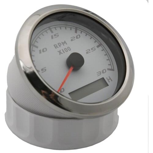 85mm Marine Tacho Meter with LCD Hourmeter 3000,4000,6000,7000,8000RPM Car Boat Tachometer With Red Backlight 12V/24V