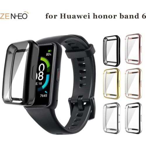 Case For Huawei Band 6 Watch Soft TPU Protective Cover For Honor Band 6 Full Screen Protector Cases Frame Bumper Accessories