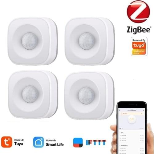 Tuya Zigbee PIR Motion Sensor Smart Human Body Movement Sensor Gateway Required Infrared Detector Security Burglar Alarm Sensor