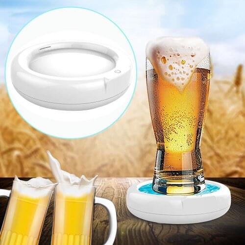 Electric Ultrasonic Beer Bubbler Portable Beer Foam Maker Bar Party Household Beer Sonic Foamer Home Kitchen Bar Tools