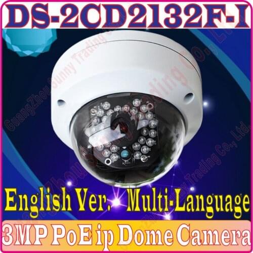 Eng-Verison Multi-Language DS-2CD2132F-I H.265 3MP IP web camera dome 1080P POE Replace ds-2cd2135f-is ds-2cd2135-i NoBox, Prom