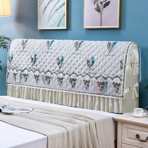 European Thicken Headboard Cover All-inclusive Lace Bed Head Cover Dustproof Bedhead Back Protector Dust Cover Bedroom Decor