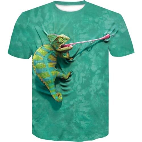 Green lizard 3D Printed tshirt harajuku style t shirt anime Men/women T shirt animal Hip Hop shirt Fashion tops camisetas