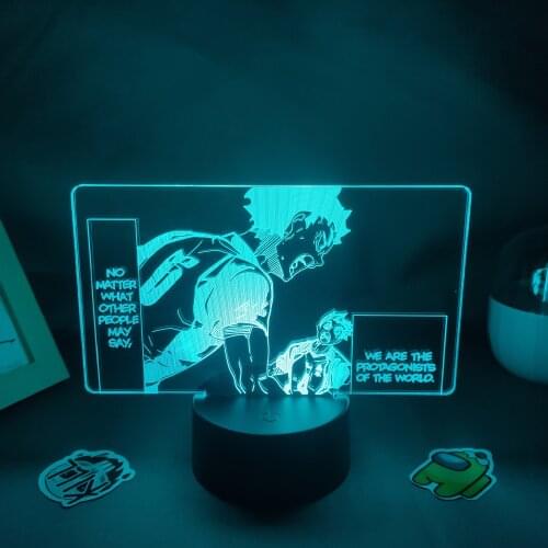 Haikyuu Anime Figure Yu Nishinoya 3D Lamps LED RGB Night Light Creative Birthday Colorful Gift Bedroom Bedside Table Manga Decor