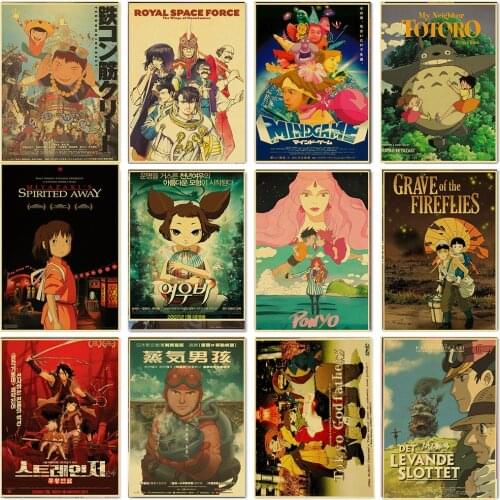 Anime Collection Miyazaki Hayao Patlabor Totoro Canvas Painting Posters Kids Living Room Decoration Wall Art Pictures Home Decor