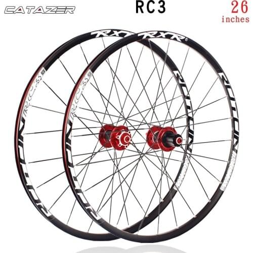 Mountain Bike Off Road MTB Carbon Bike Wheelset 26 Inches RC3 Disc Brake 5 Bearings 7-11speed Thru Axle/QR Bicycle Wheel