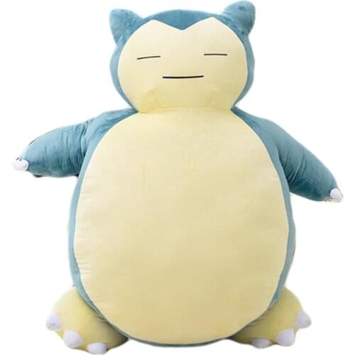 Hot Giant Japan Anime Snorlax Plush Toy Pillow Jumbo Soft Stuffed Cartoon Doll Beanbag for Chilren Gift Deco 59inch 150cm