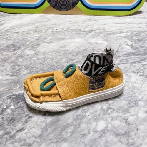 Korean version of cowhide leather square toe soft-soled peas shoes loafers one-step low-top single shoes womens shoes