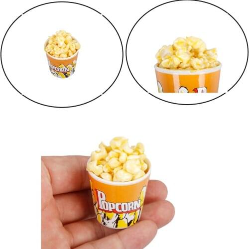 MINI 1/6 DIY Dollhouse Miniature A Bucket Of Popcorn Toy For Doll Simulation Food Toys Home Decor