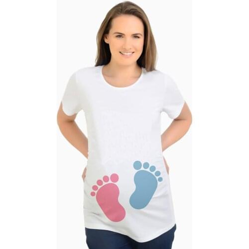 New European and American Simple Maternity Wear Summer English Alphabet Printing Round Neck Large Size Short-sleeved T-shirt