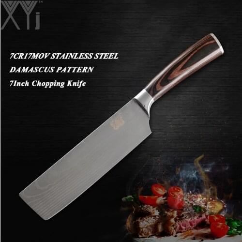 XYj Japanese Style Chopping Knife Stainless Steel Kitchen Cleaver Knife Chefs High Carbon Cooking Knife Professional Qualilty