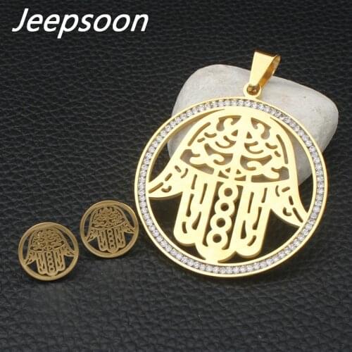 Wholesale New Hand stainless steel jewelry Silver color Pendant Earrings sets for women SBJJCPCC