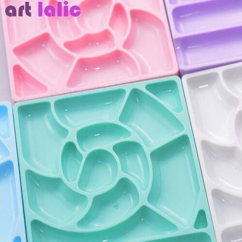 4 Colors Palettes For False Nail Tips Display Board Color Paint Acrylic Mixing Practice UV Gel Polish Nail Art Manicure Tools