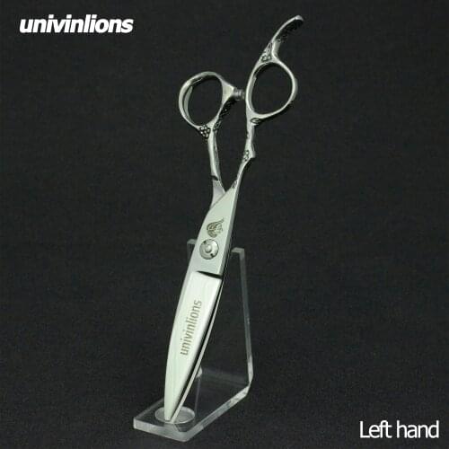 Univinlions 6" left handed slide cut scissor fat left hand hair scissors lefty barber scissors for left handed haircut shears