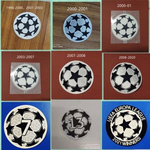 Champions Patch Starball Badge 1997-2003 2003-2006 2006-2008 2008-2018 2021 Soccer Patch Heat Transfer Badge