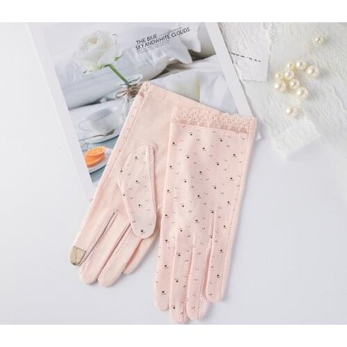 Summer Sunscreen Wrist Driving Gloves Women Simple Breathable Gray Black Glove Stretch Touch Screen Anti Uv Slip Resistant Glove