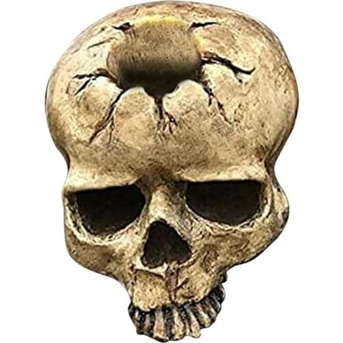 Halloween Skull Head Candle Holder Skeleton Head Wall Mounted Candle Sconce Home Bar Restaurant Decorative Candlestick