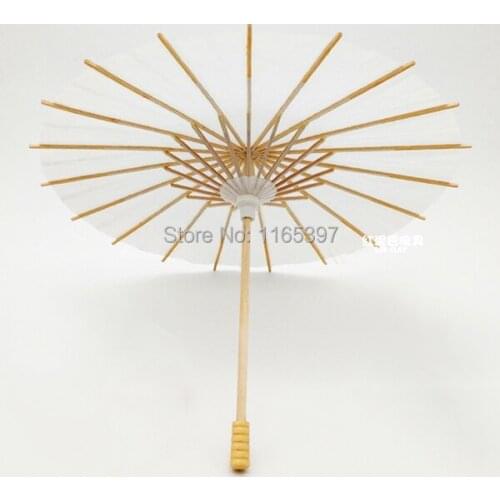 Blank unpainted Chinese traditional craft oil paper umbrella party kids DIY kits favor school kindergarten chiid paint coloring