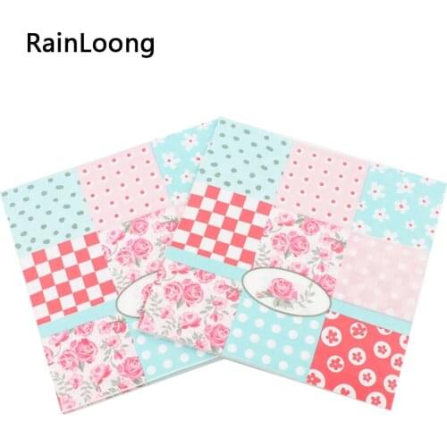 [RainLoong] Rose Printed Paper Napkins Festive & Party Tissue 33cm*33cm 1 pack (20pcs/pack)