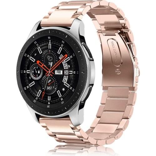 20/22mm band for Samsung Galaxy watch 3 42/46mm/Active 2/Gear S3 Frontier belt stainless steel bracelet Huawei watch GT 2-2e-pro