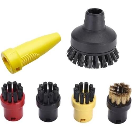 Toilet Brush Round Brush Sprinkler Nozzle Head for Karcher SC1 SC2 SC3 SC4 Large Round Brush Cleaning for Steam Cleaner Sweeper