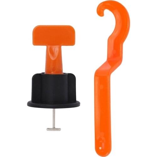 50Pc Flooring Wall Tile Leveling System Leveler Plastic Clip Adjustable Locator Spacers Plier Level Wedges Hand Tools