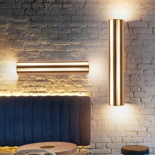 BEIAIDI Nordic Art Up Down Led Wall Light Retro Golden Porch Aisle Balcony Wall Sconce Loft Restaurant Cafe Bar Luxury Wall Lamp