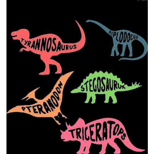 Iron on Cute Animal Colorful Dinosaur Patch for Clothing Heat Transfers Applications T-shirt Heat Transfers Appliques Stickers