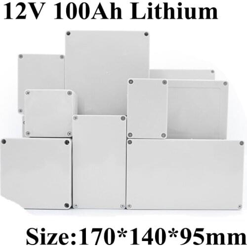 High quality ip67 waterproof 12v 100Ah lithium battery pack li-ion lipo portable abs case Outdoor Xenon lamp battery + charger