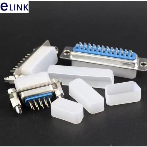 100pcs DB62 PIN three row male dust cover VGA pin connector D-sub anti crush anti oxidation plug protective cap free shipping