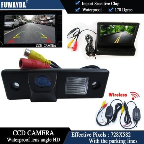 FUWAYDA wireless CCD RearView car Camera parking camera+monitor for CHEVROLET Epica/Lova/Aveo/Captiva/Lacetti/Cruze/Matiz HD